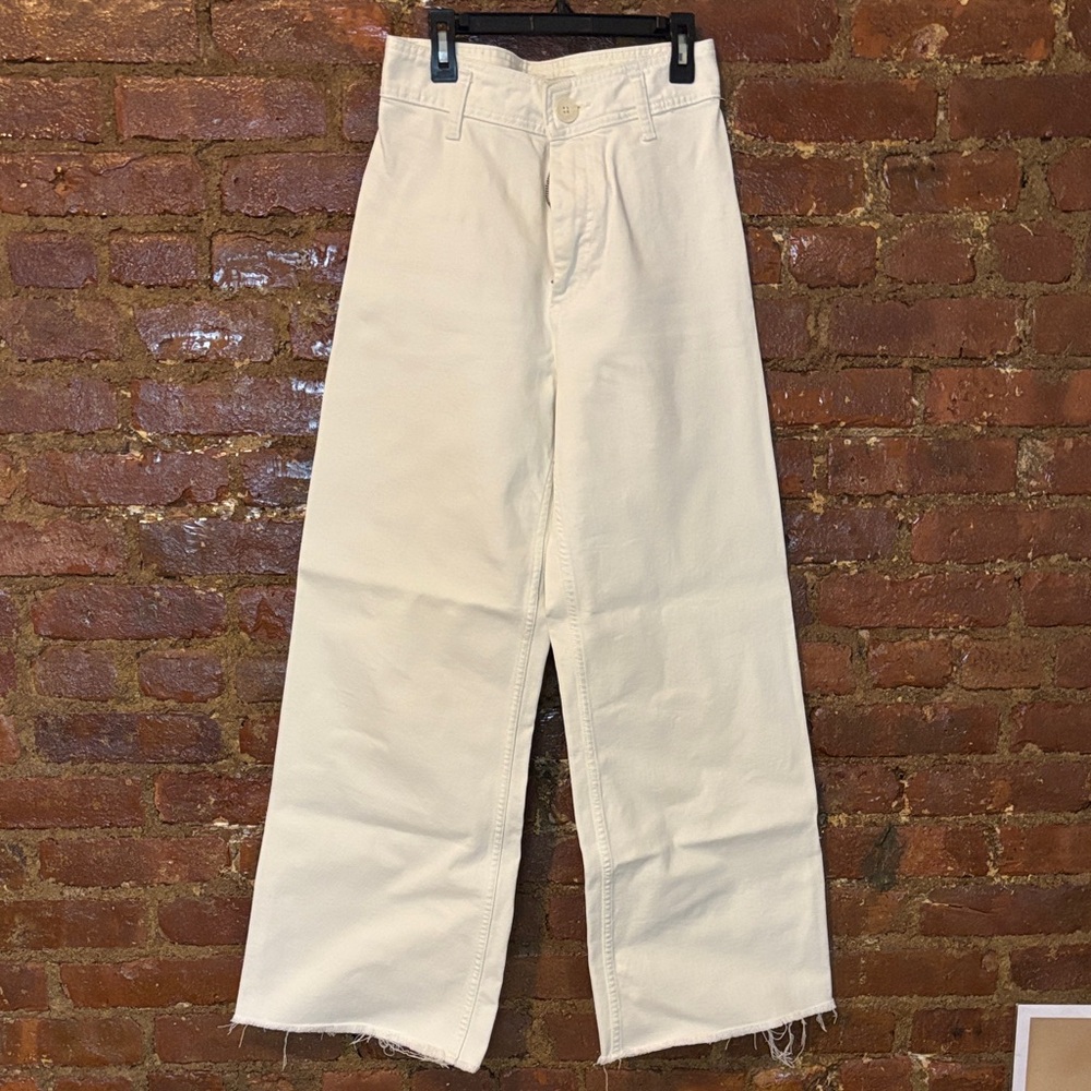 Zara Marine pant white Wide-Leg Jeans